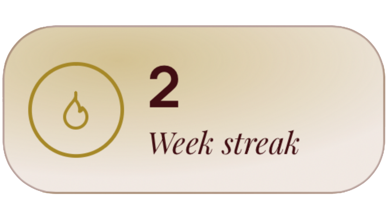 2-týždňový streak - dátový údaj z Clearway profilu