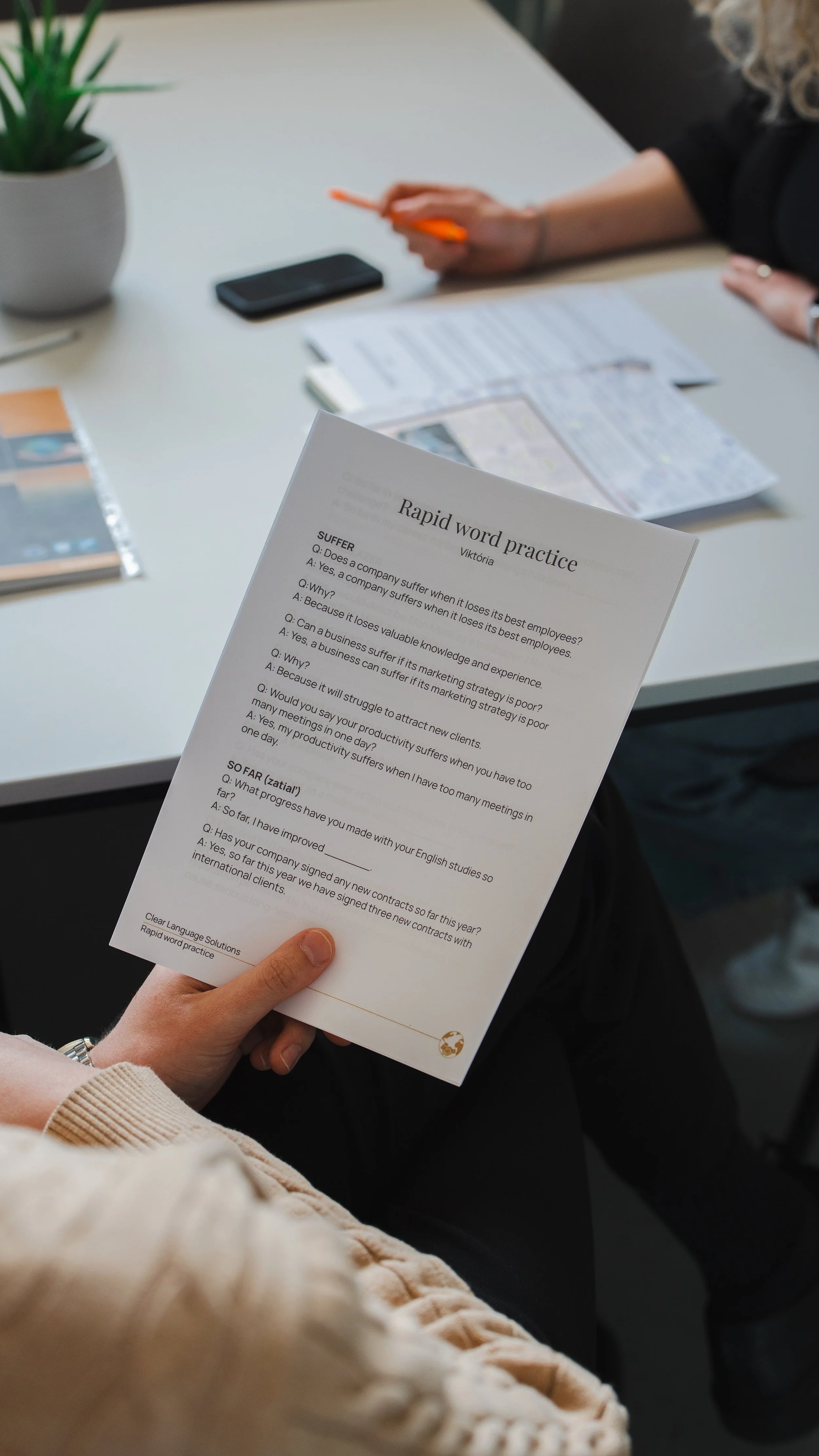 Vlastný materiál firmy Clear Language Solutions