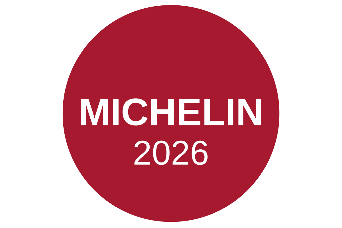 Michelin 2026 red circular logo with white text
