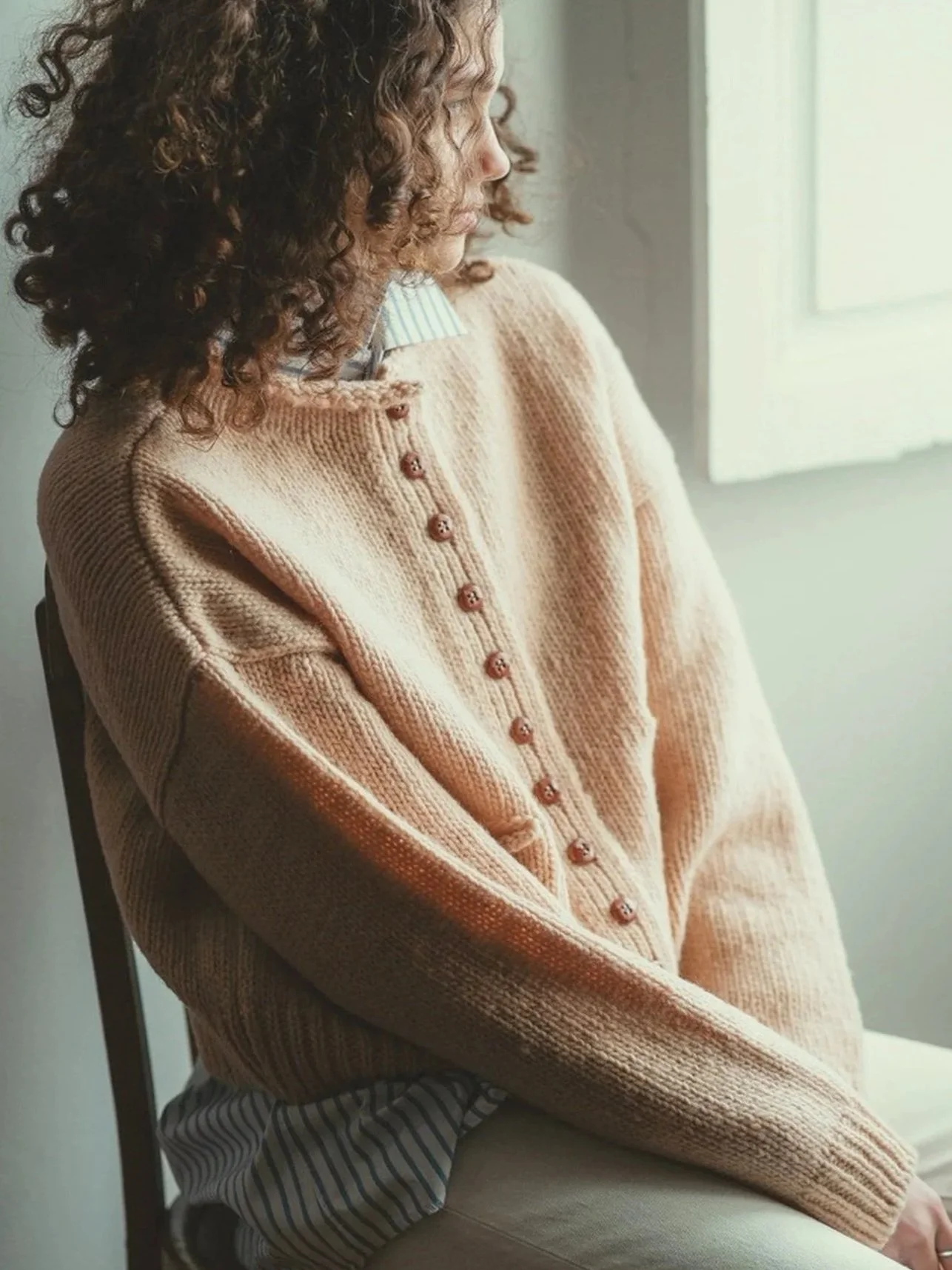 Floca Pomba Cardigan - Pale Rose