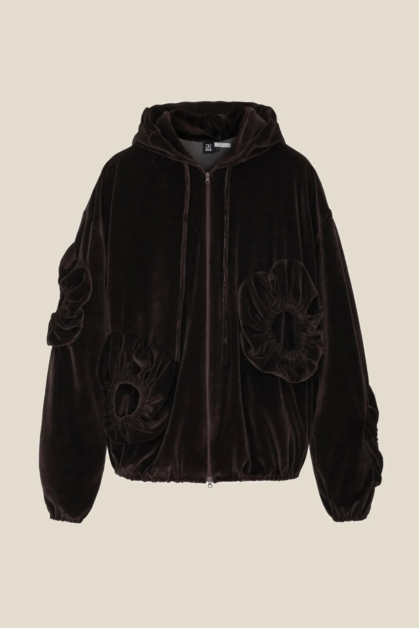 J.Kim Velour Flower Hoodie