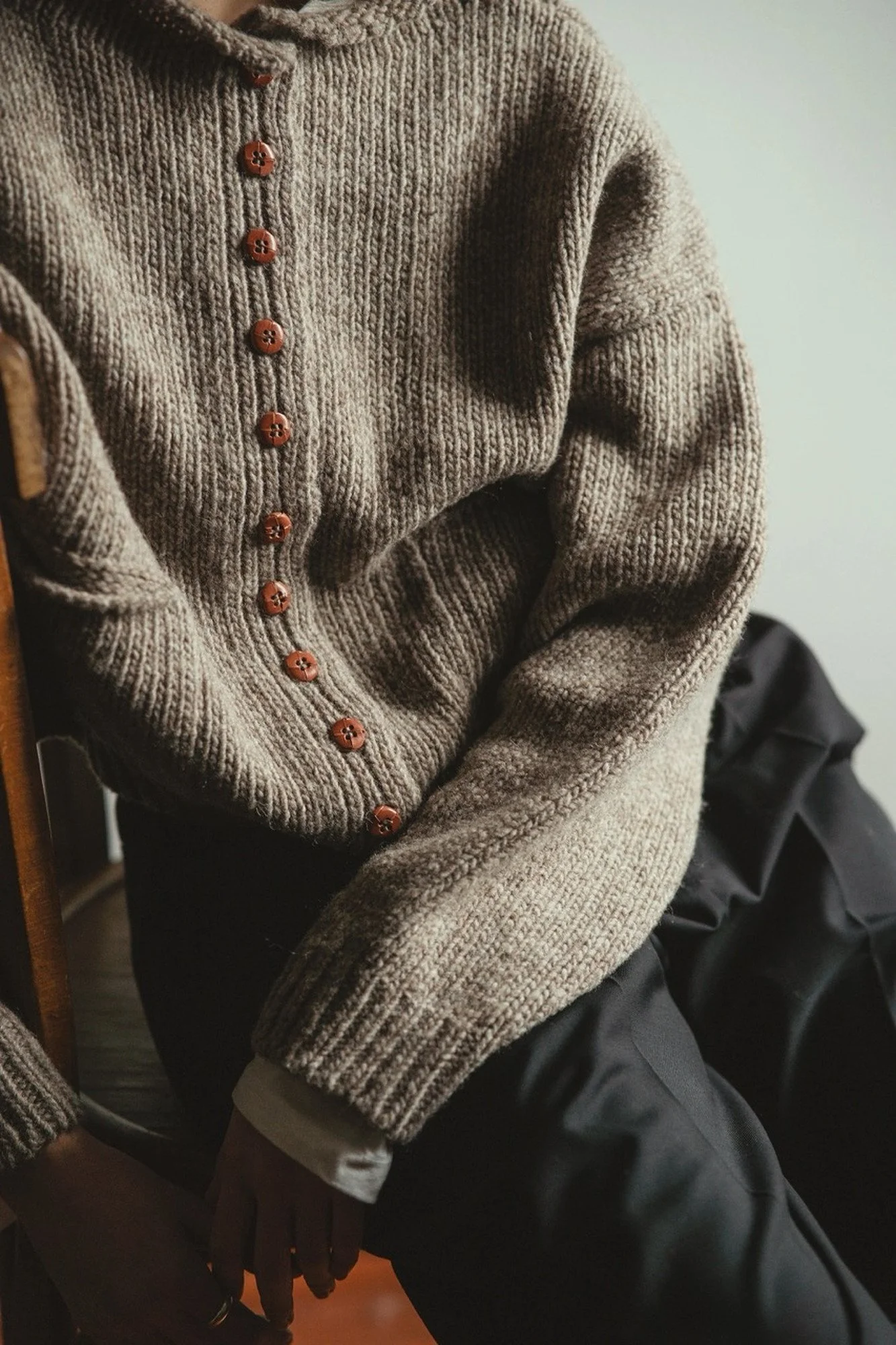 Floca Pomba Cardigan - Stone Grey