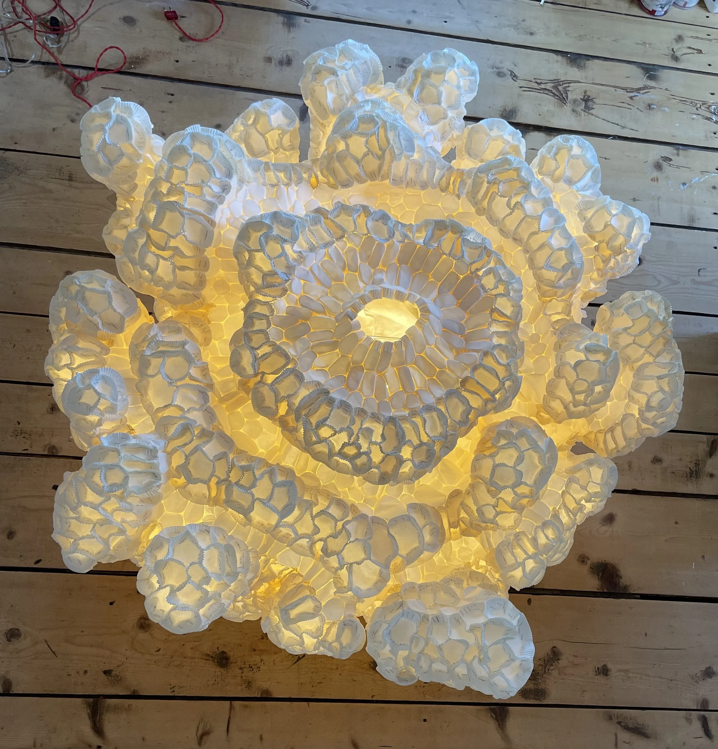 19 Marie Antoinette Marella, 2022, papercups- iron d.145 cm, h. 66 cm Orsina Sforza Luci .jpg