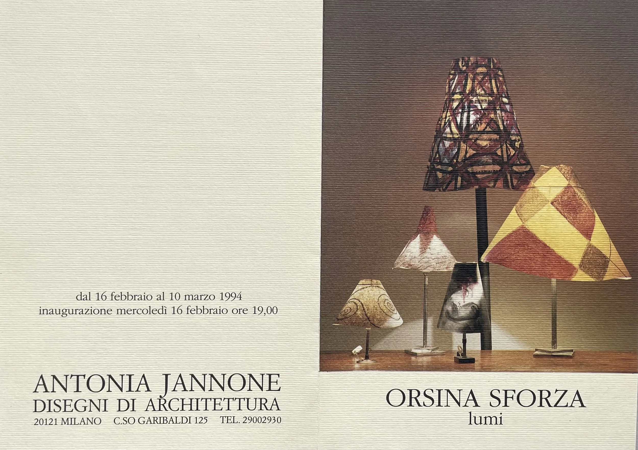 October 1994, “Lumi”, Galleria Antonia Jannone, Milan, Italy