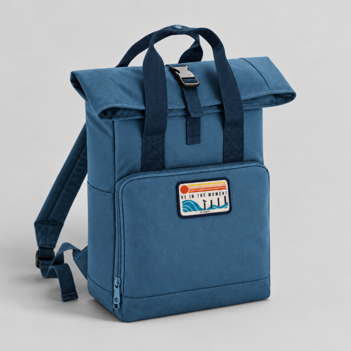 Be In The Moment Classic Recycled Roll-Top Backpack
