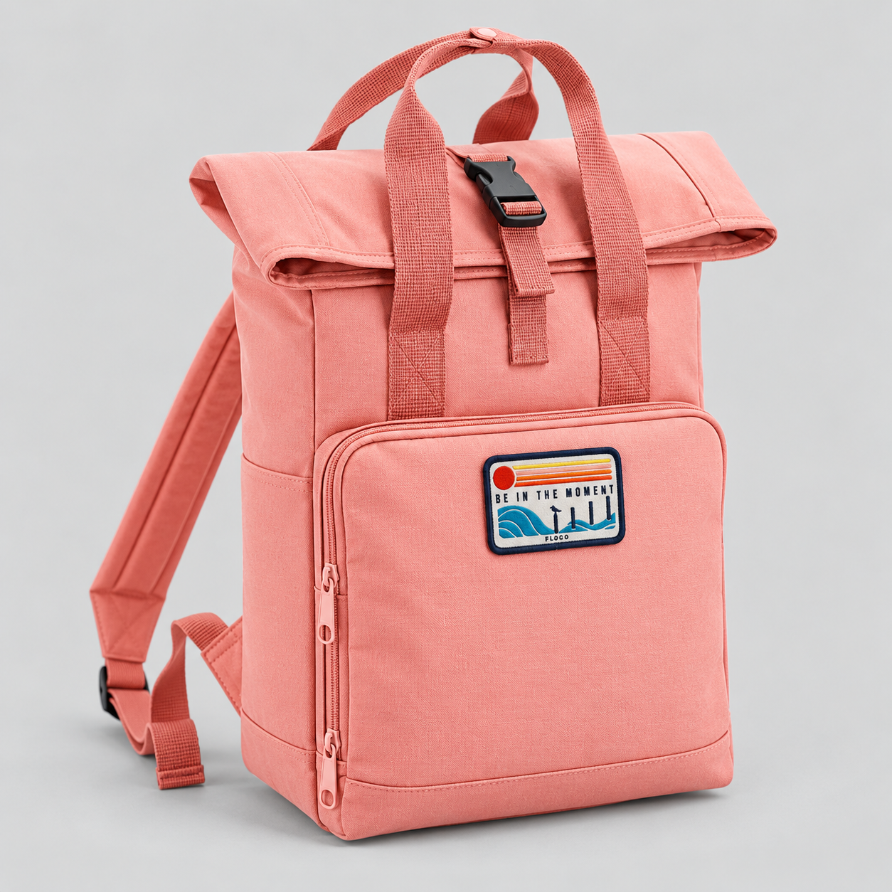 Be In The Moment Classic Recycled Roll-Top Backpack