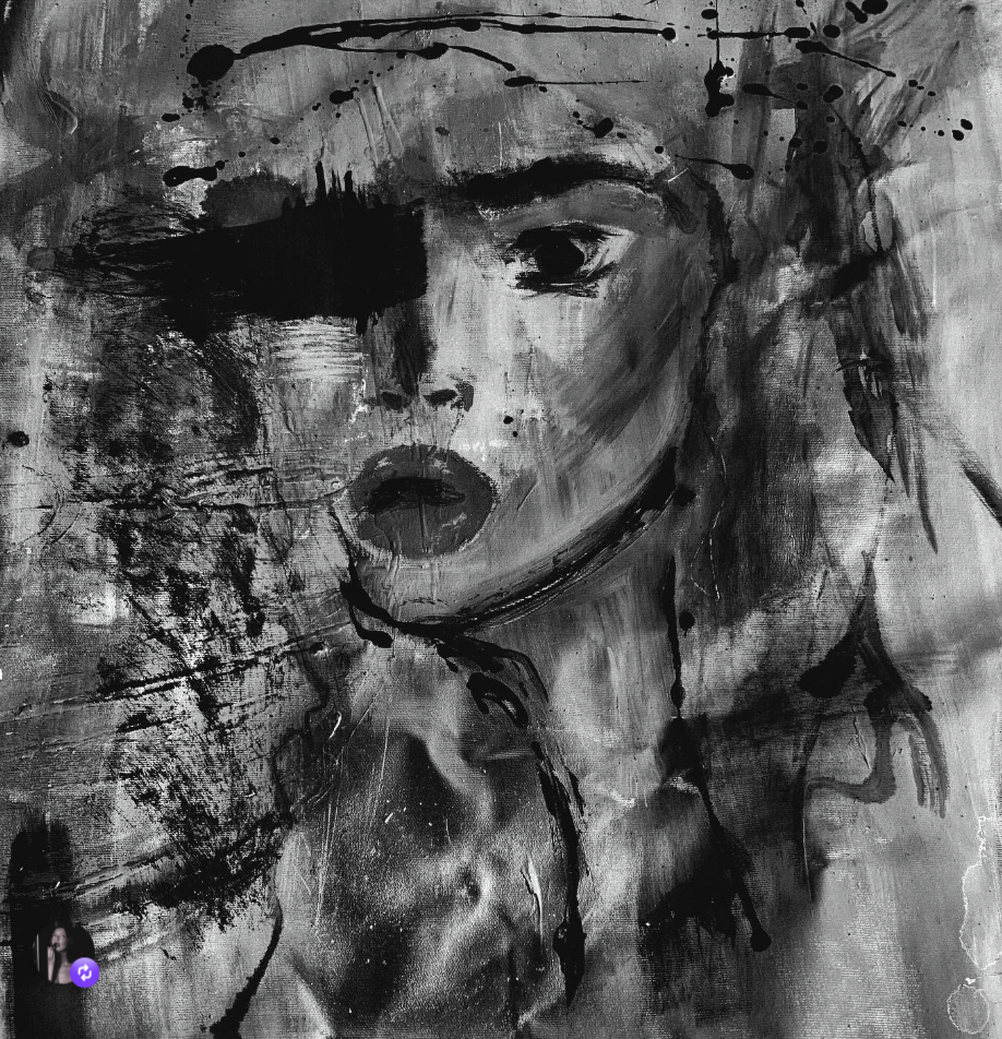 Titolo: Come l'acqua di mare.
Misure: 100x100 cm