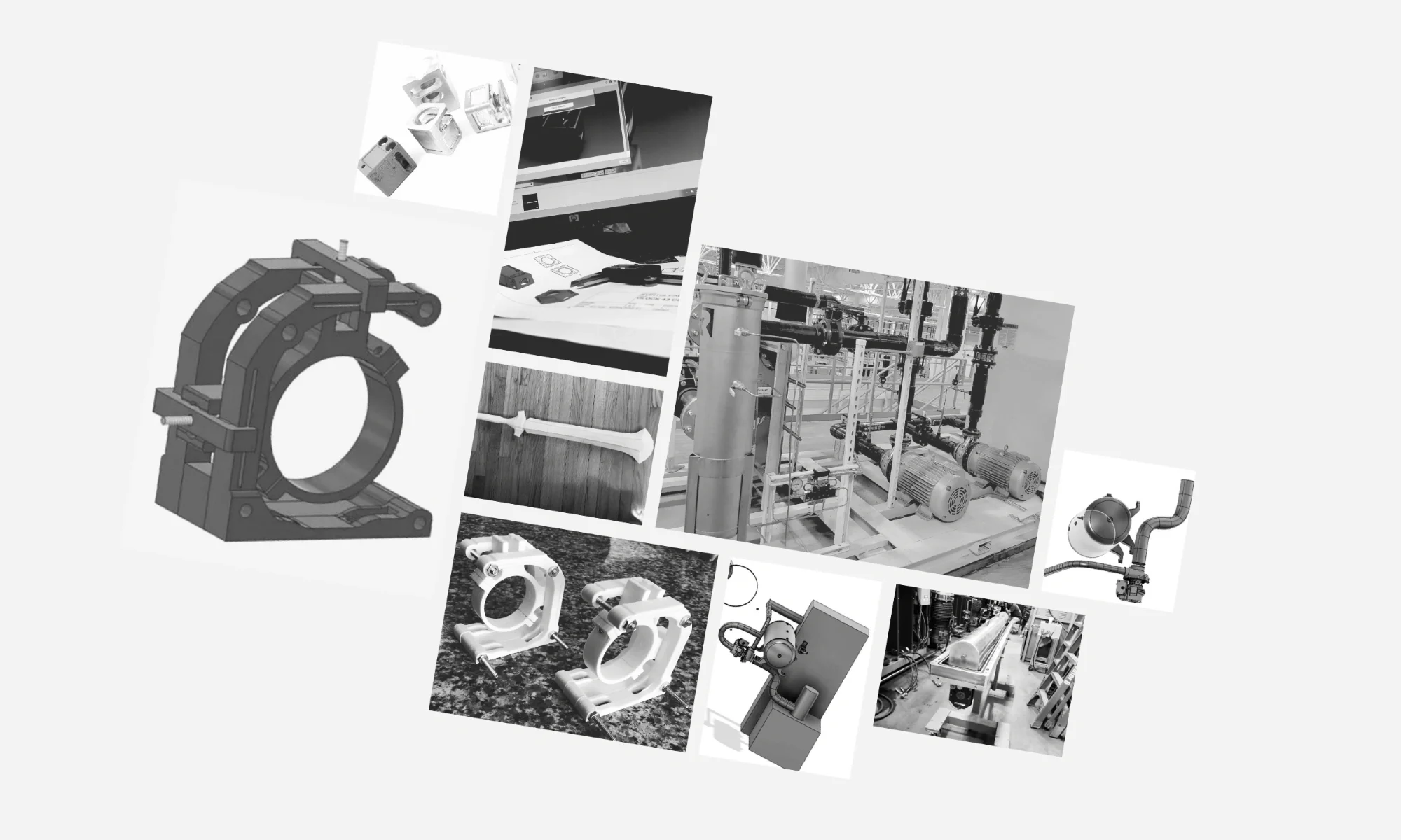 Collage of Fabrications From Blueprint to Final Product