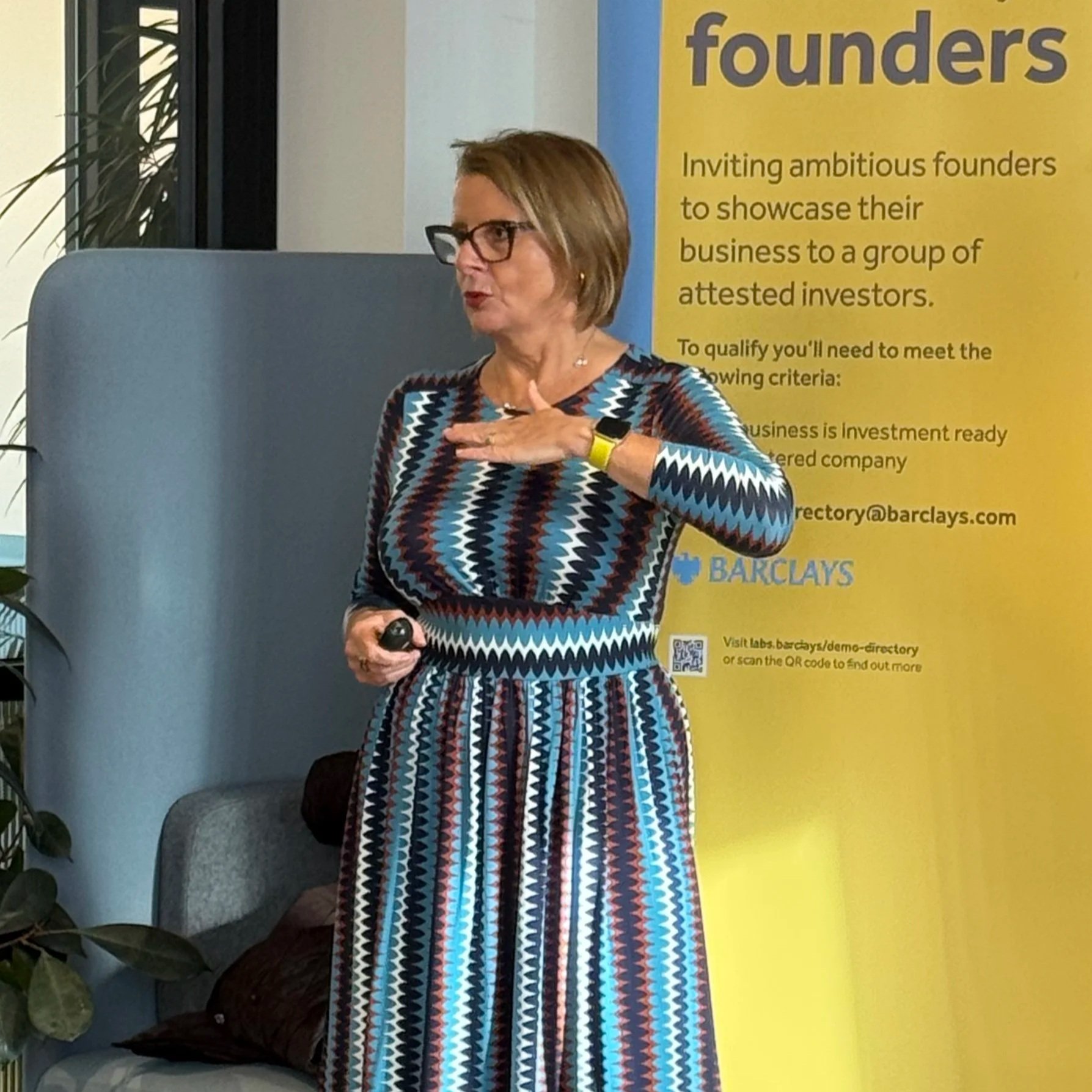 Rachel Williams speaking at Barclays Eagle Labs