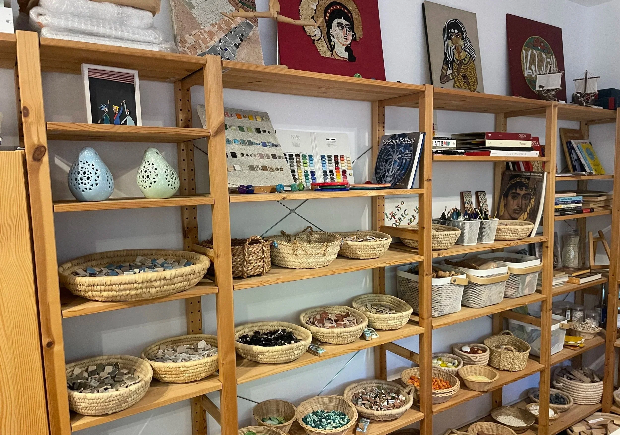 An image of a traditional mosaic studio 