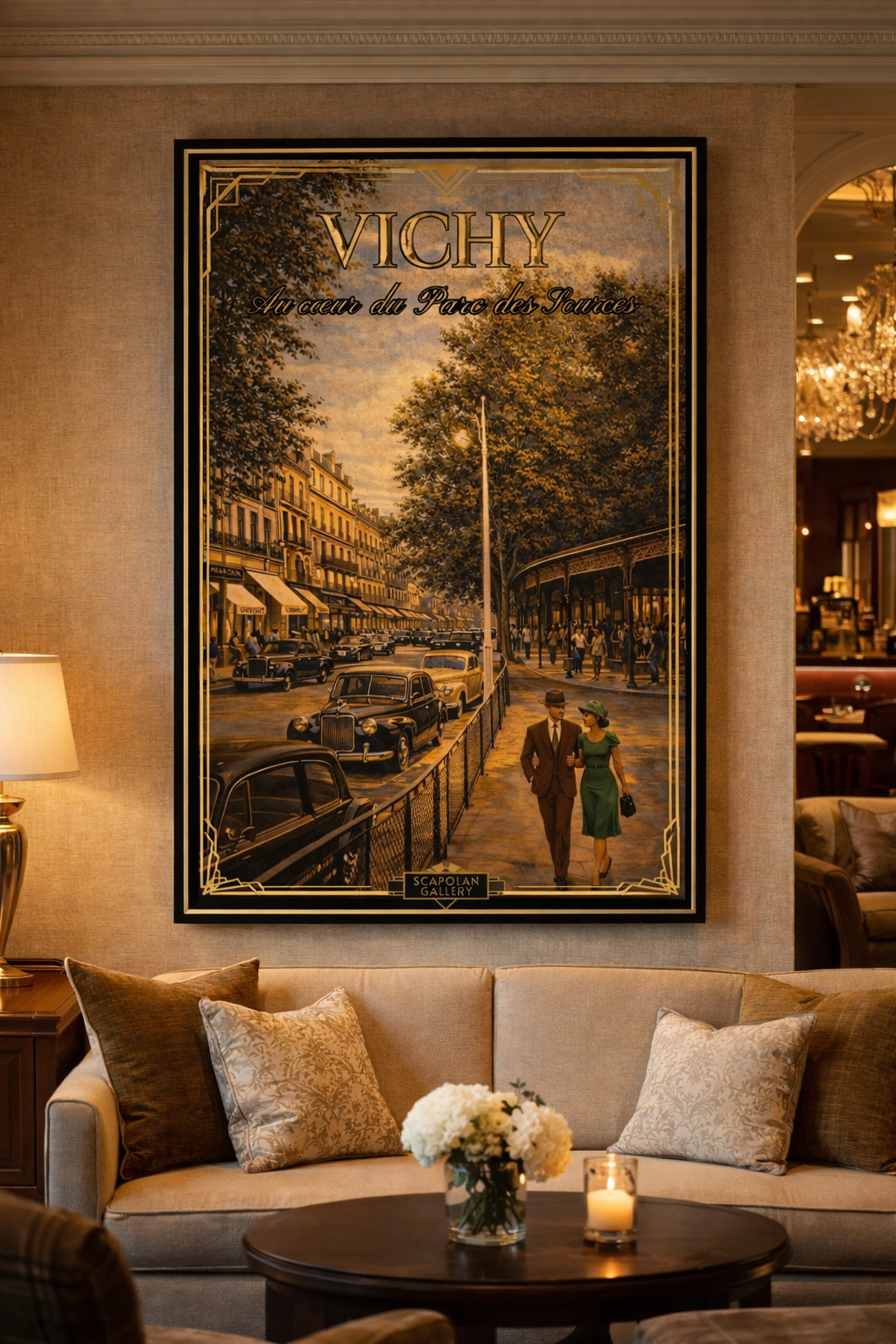 Au cœur du Parc des Sources – Toile d’art premium encadrée (80 x 120 cm)