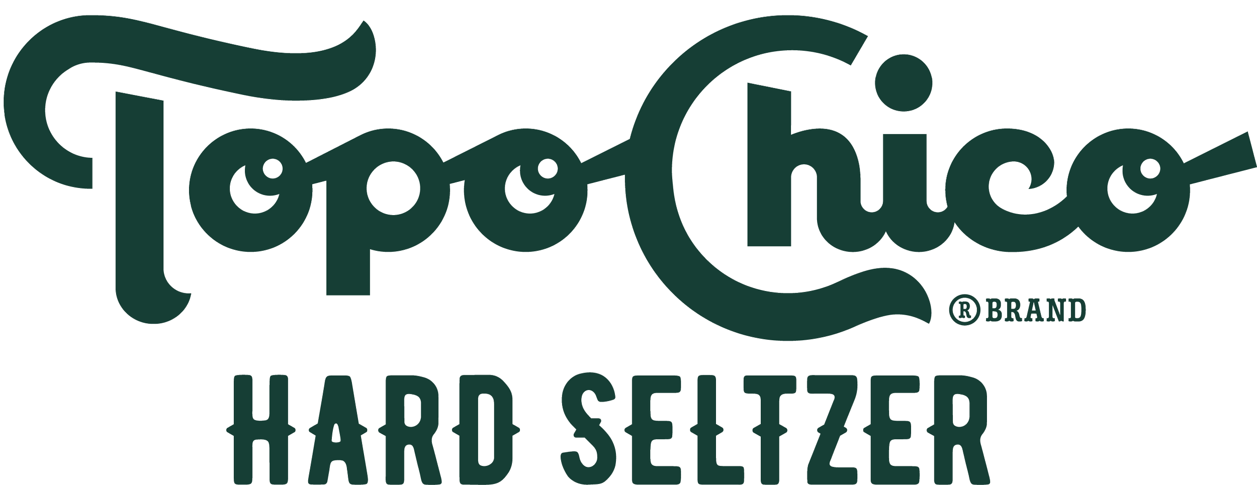 TopChee brand logo with stylized text and tagline Hard Seltzer