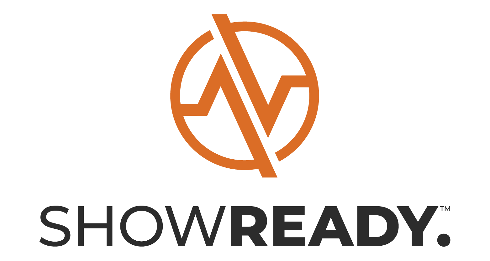 Show Ready logo with an orange circle and stylized 'S' and 'R' inside, and the text 'SHOW READY.' beneath it.