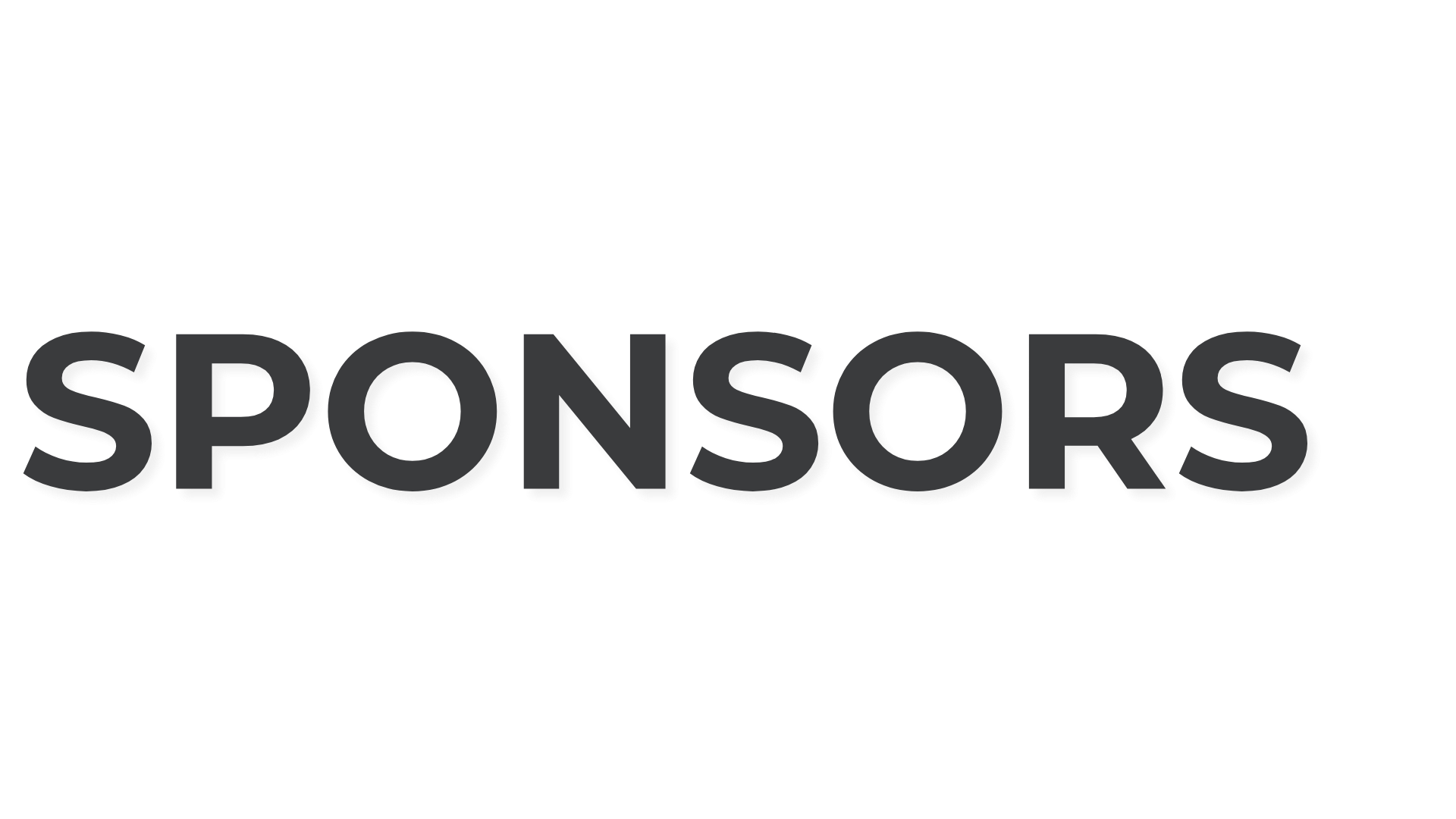 Text image reading "SPONSORS" in large bold letters