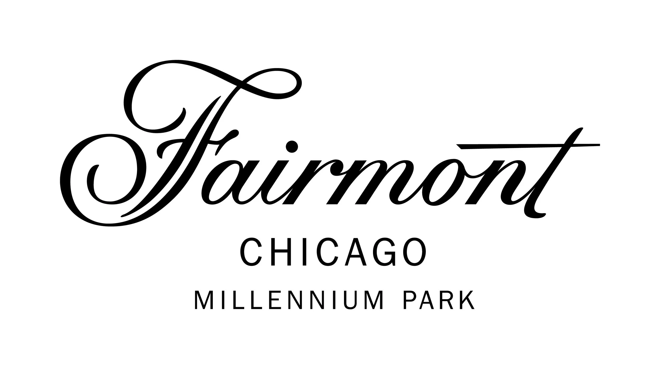 Logo for the hotel chain 'Saimont' in Chicago, located in Millennium Park, with elegant script font.