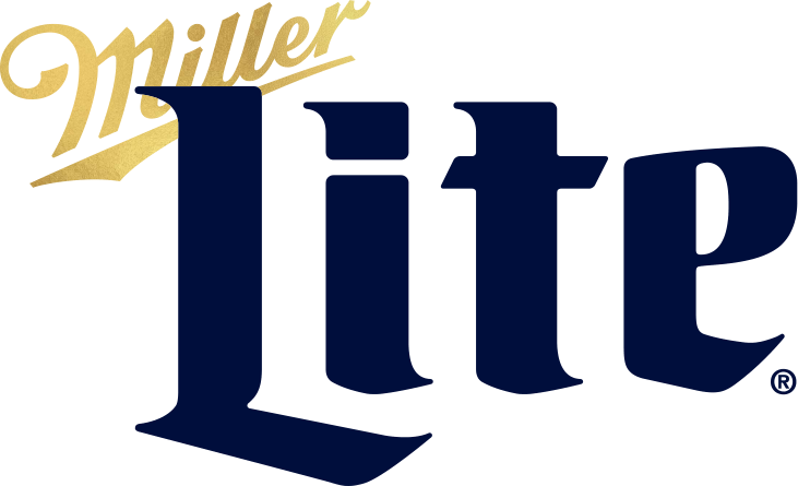 Miller Lite logo featuring the words "Miller" in gold and "Lite" in blue.