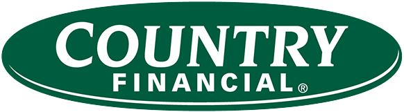 Country Financial logo with green oval background and white text