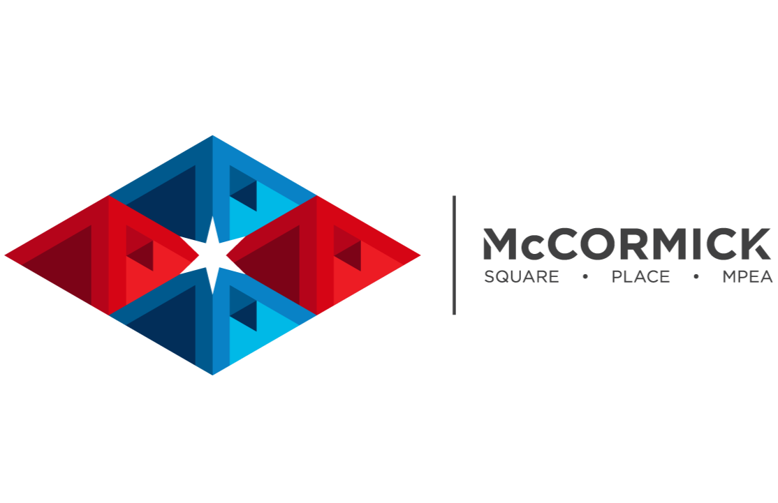 McCormick logo featuring a star with red, white, and blue geometric shapes, with the text "McCormick" in black next to it.