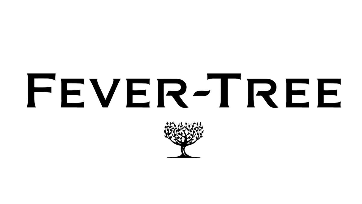 Black and white logo with text 'FEVER-TREE' and a stylized tree below it.
