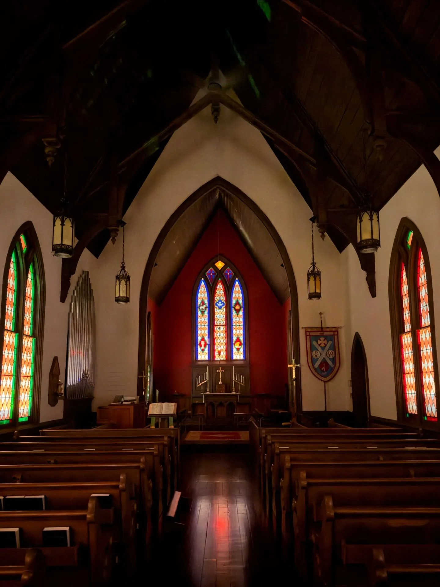 Pictures don't do it justice, so come see for yourself.
The sanctuary is reset and (almost) ready for worship this Sunday!
Our festive 10am service this Sunday will have special prayed of thanksgiving for our restored church and a reception.
And join