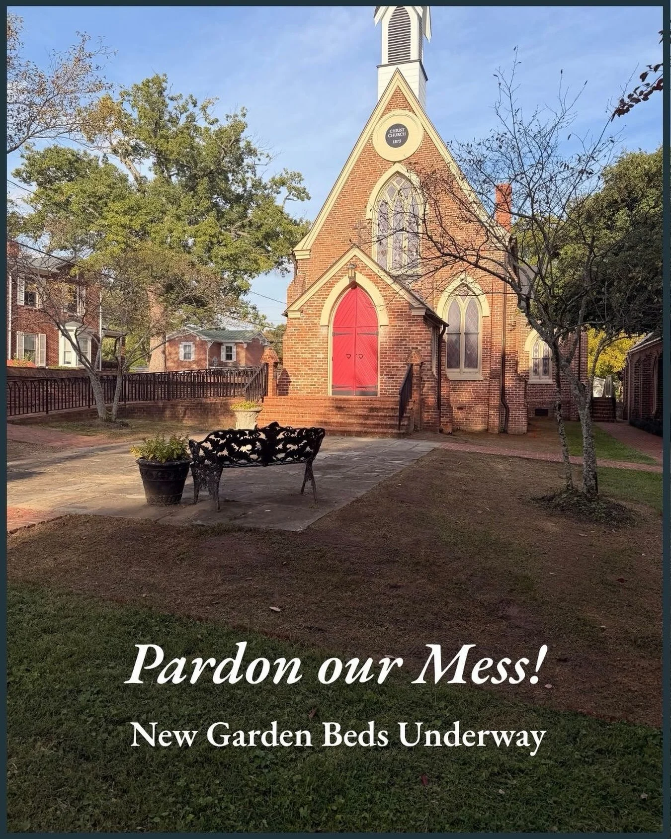 Pardon our mess!
New garden beds are underway in front and around the church. They'll be planted in a few weeks with flowering natives and other deep-rooted perennials. 
Want to get involved? We'll gather next Saturday morning 10/10 at 8:30 onwards t