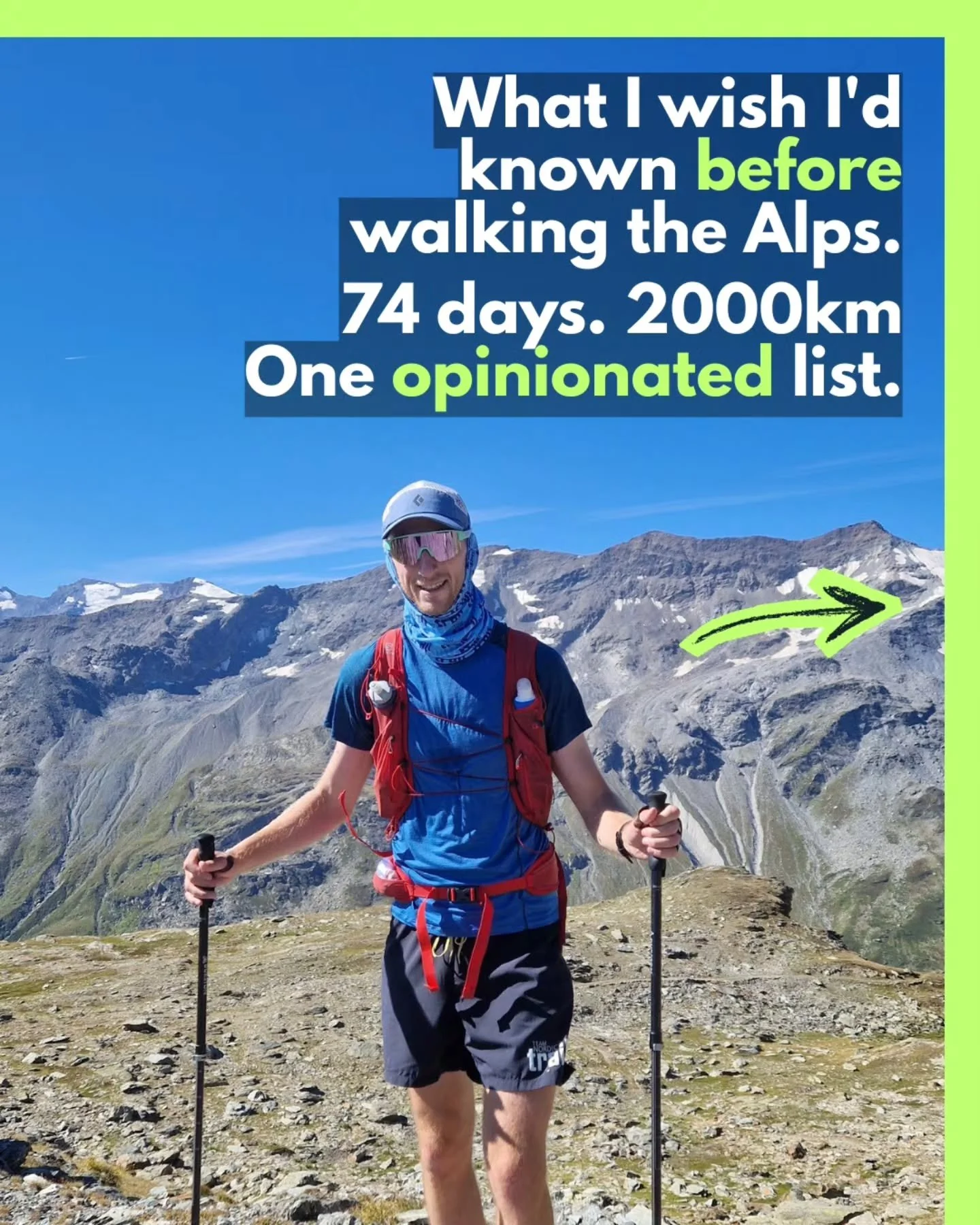 People ask me all the time what it takes to walk the Alps.

So here it is, the practical version. What I packed, what I spent, what I ate, what I slept in, what I got right, what I didn't. Nothing sponsored, nothing fancy. Just what worked for me ove