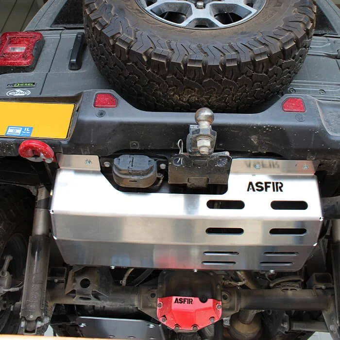 The underbelly of a 2020 Jeep Wrangler and its ecodiesel kit