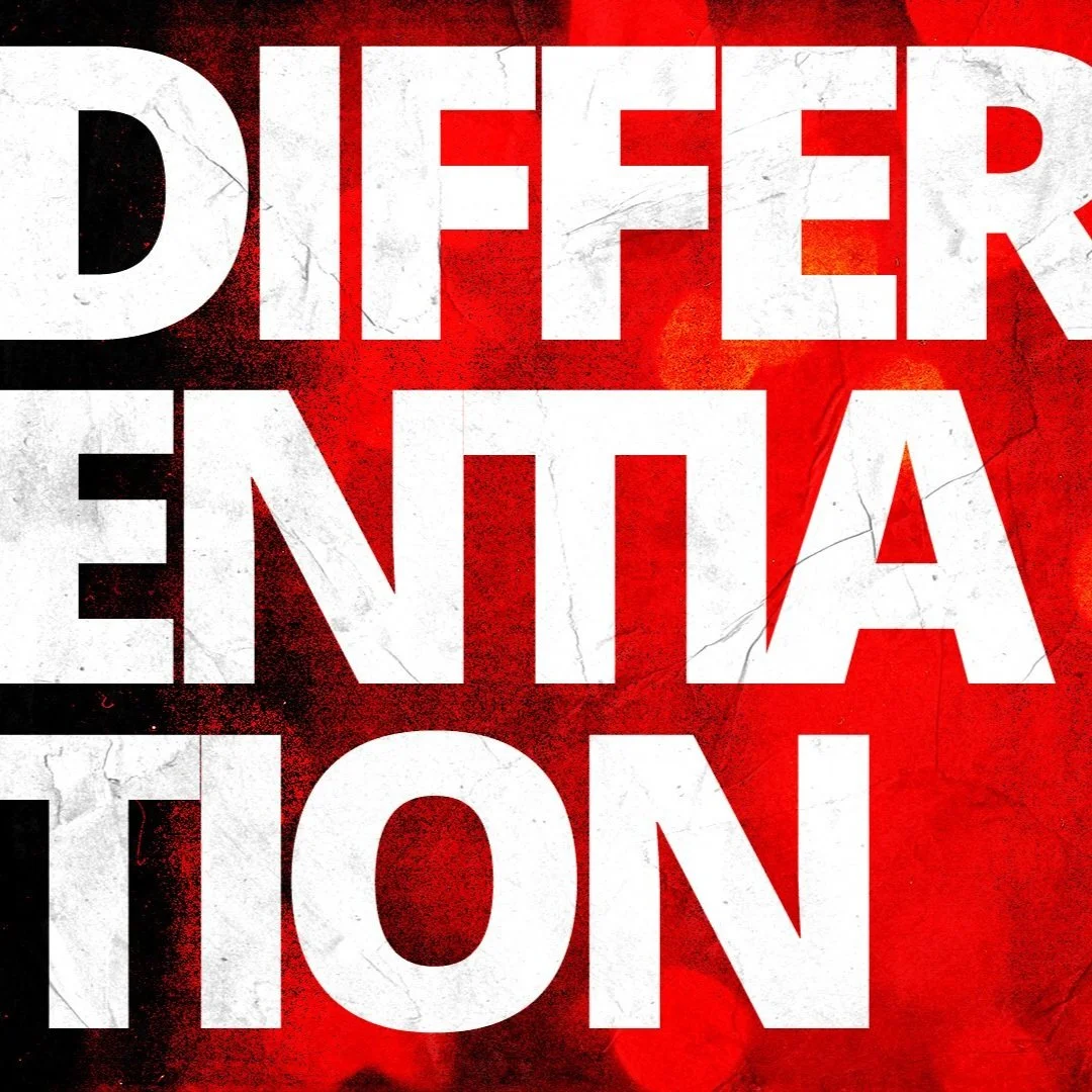 Differentiation v Distinction. For most there's only one winner