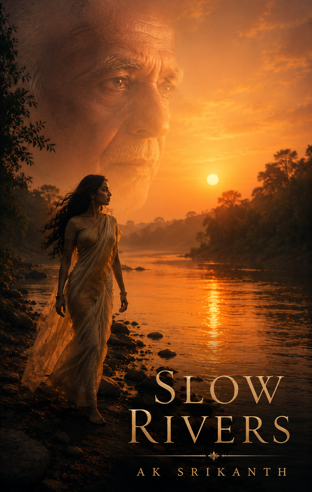 Book Cover of Slow Rivers a story by author AK Srikanth