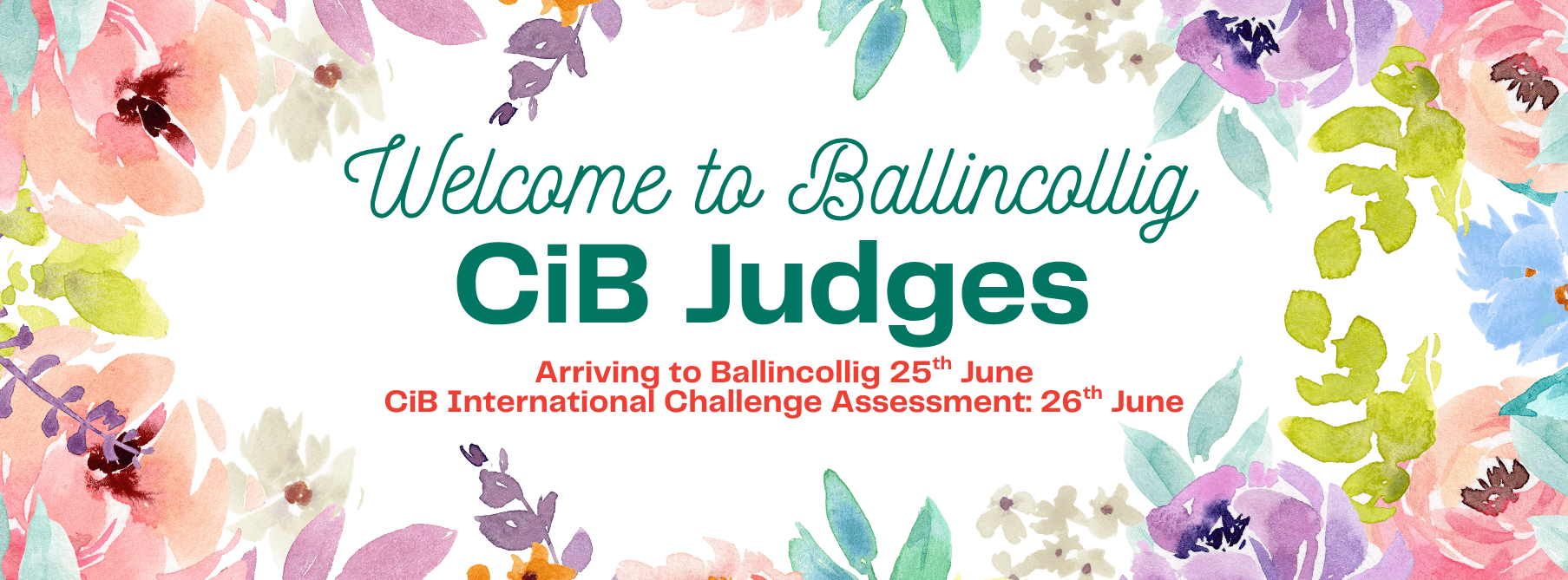 Welcome to Ballincollig CiB Judges sign