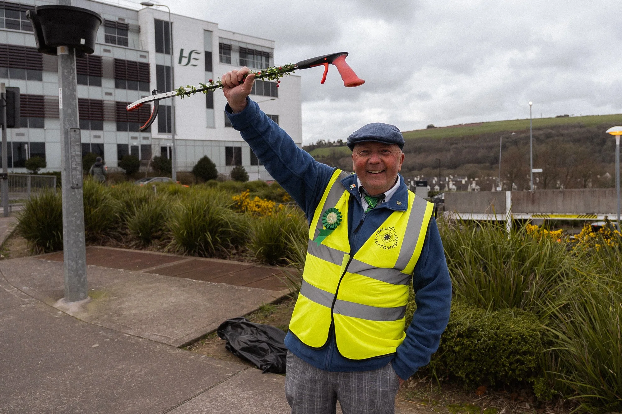 BTT volunteer with litter picker