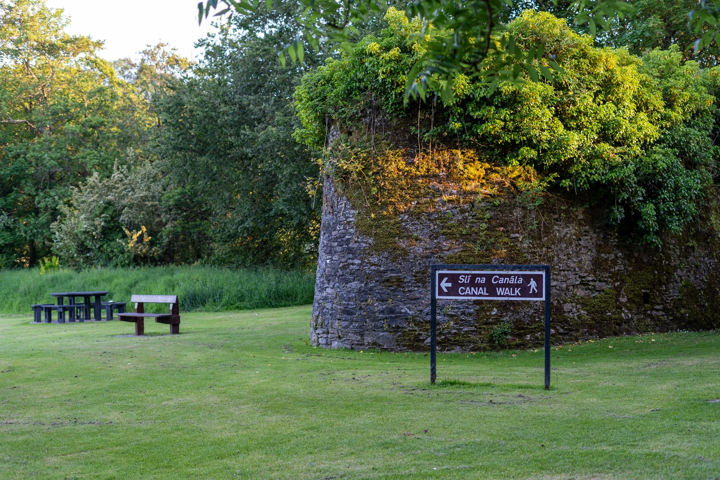 Ballincollig Gunpowder Mills ruin with picnic area