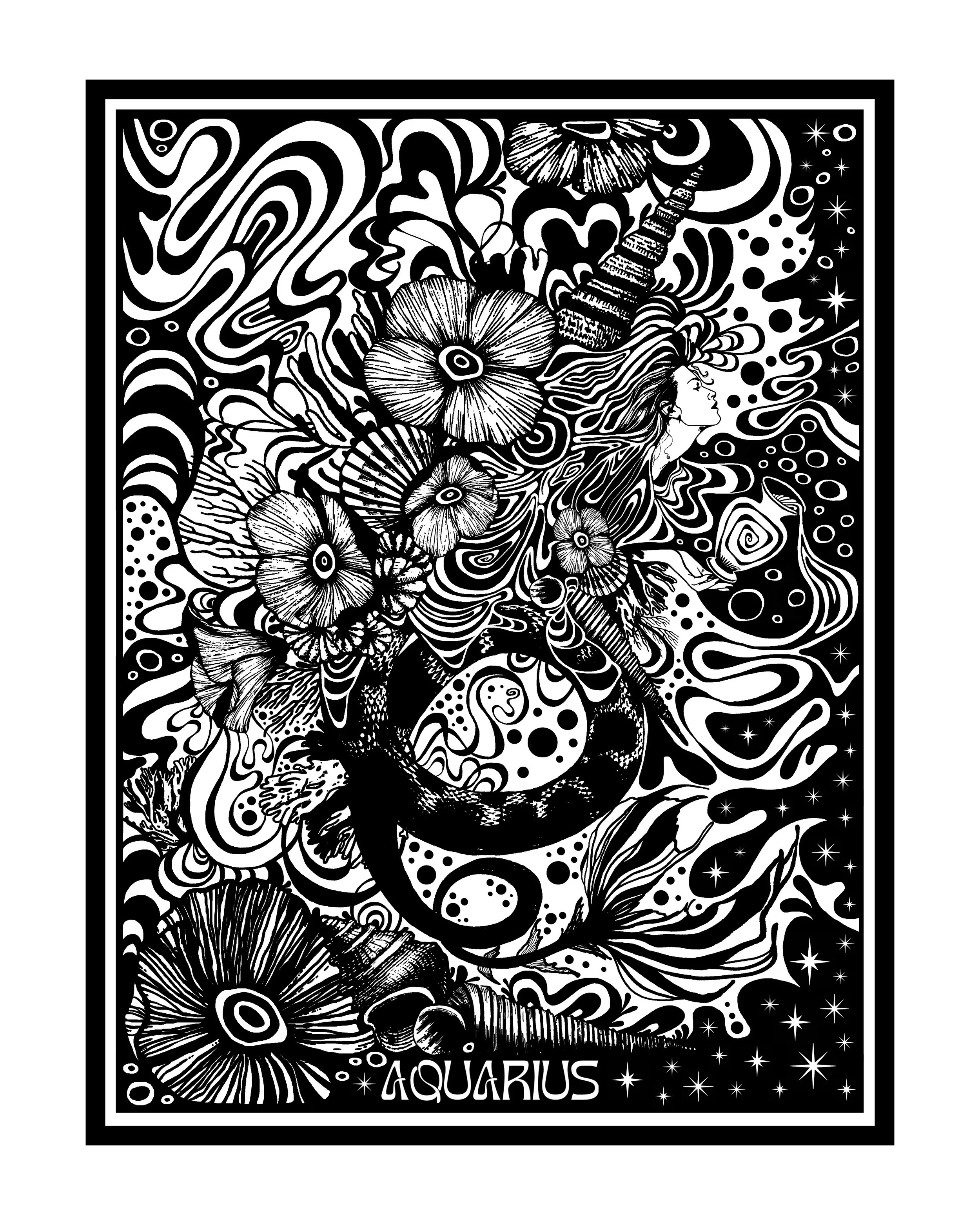 'Aquarius' - Luxury Greetings Card