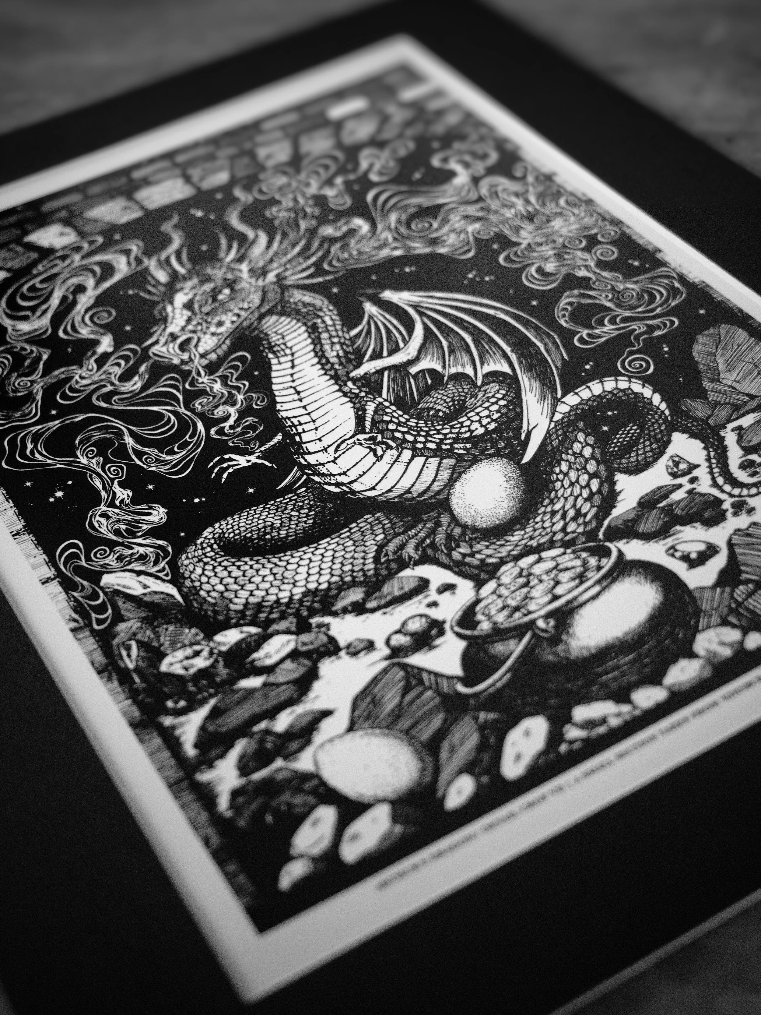 'Arthur's Dragon' - Mounted A4