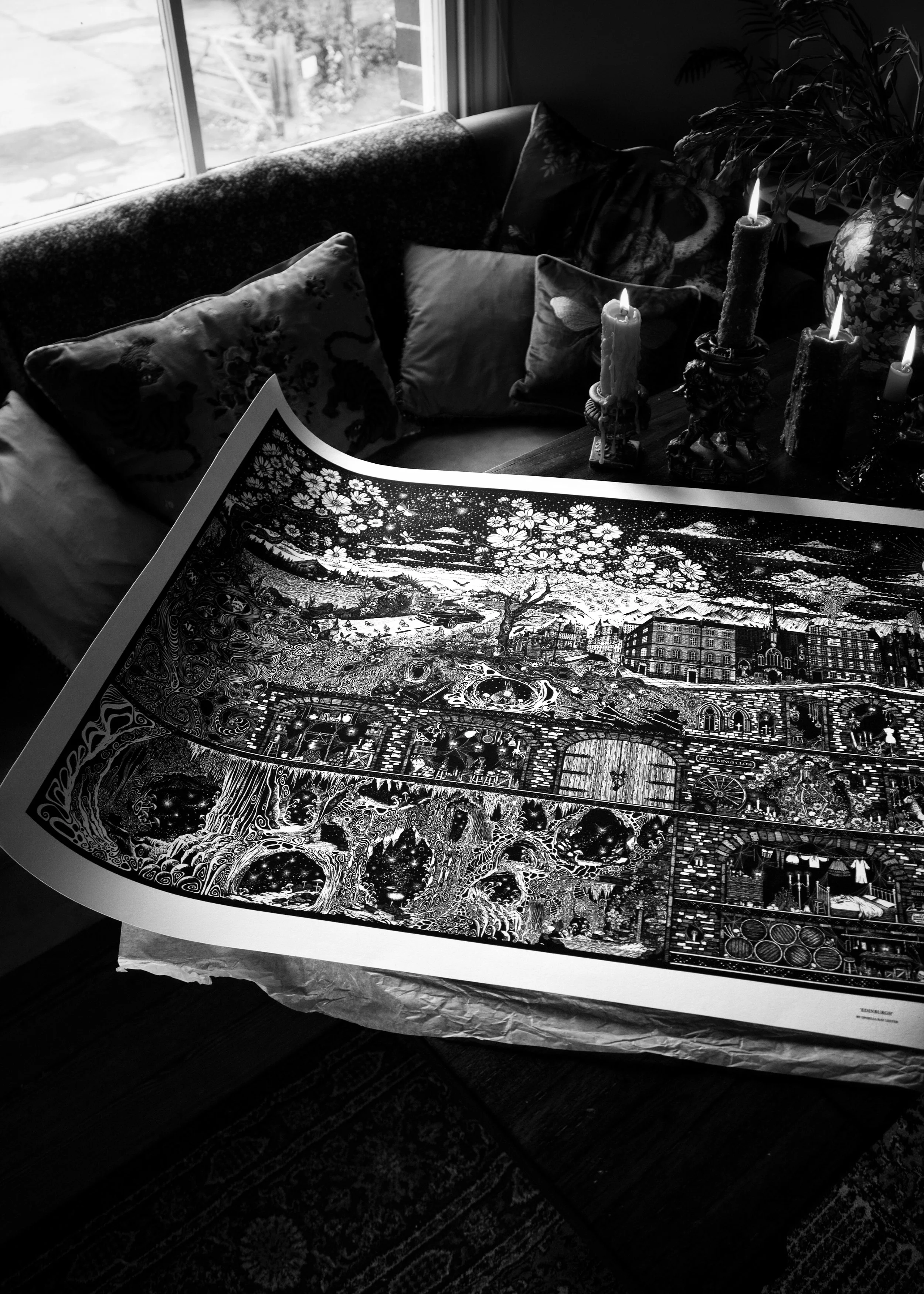 'Edinburgh' - Half-size Poster Reproduction