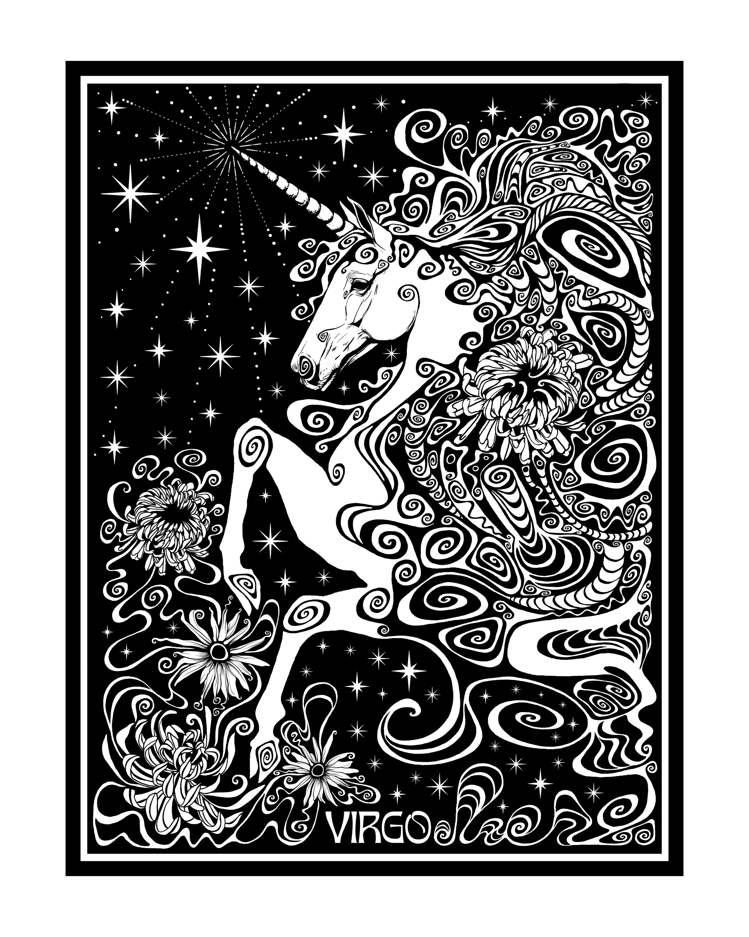 'Virgo' - Luxury Greetings Card