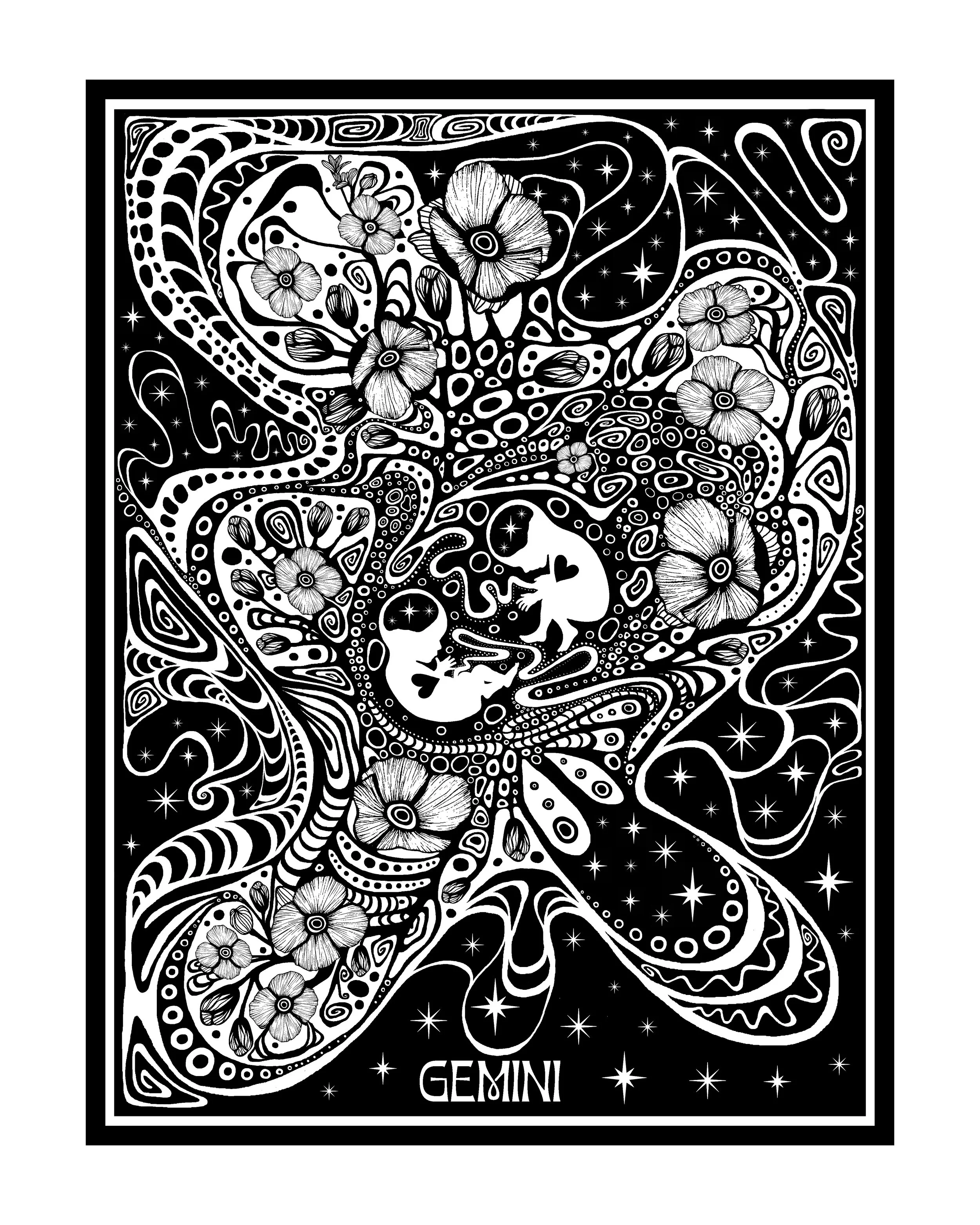 'Gemini' - Luxury Greetings Card
