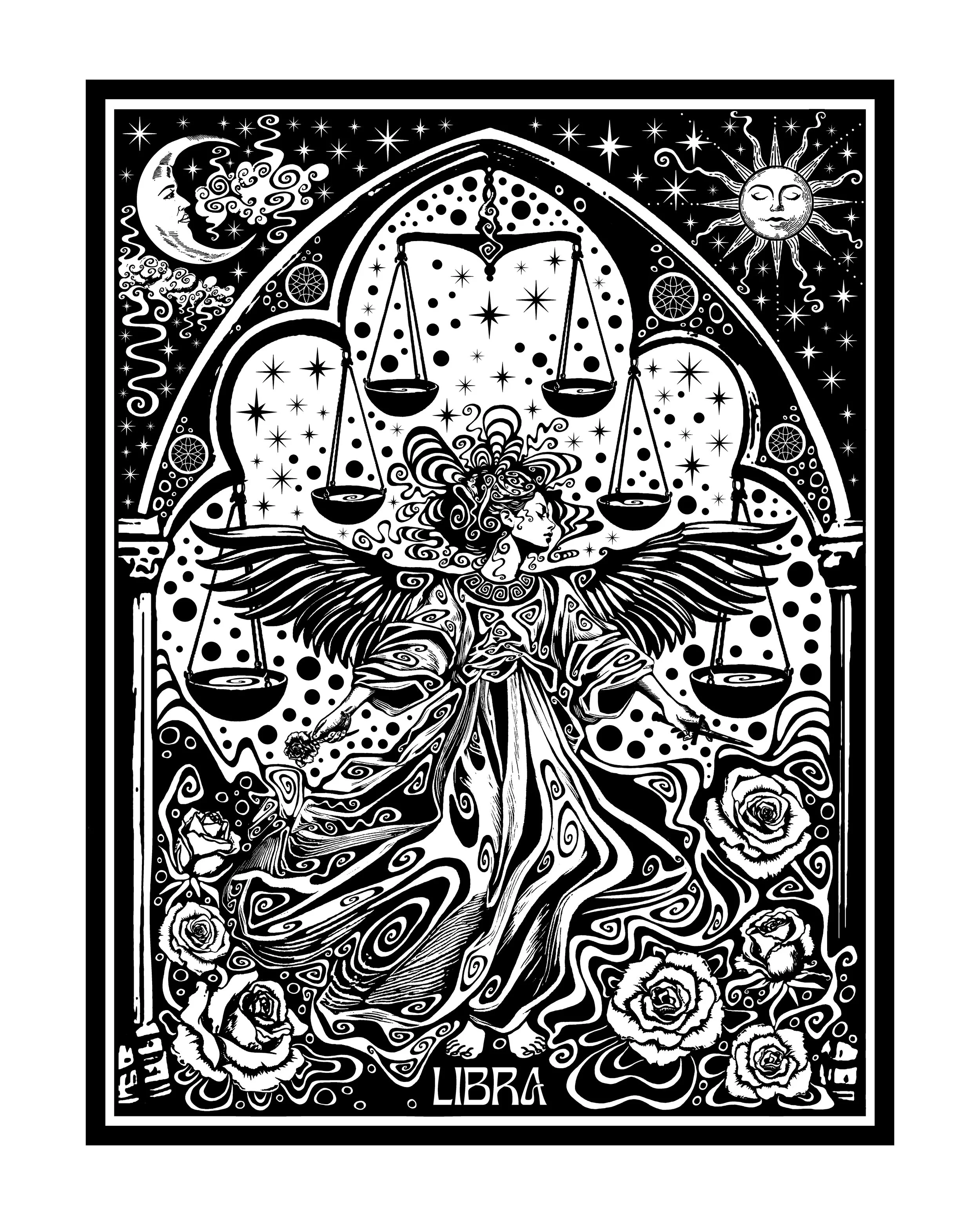 'Libra' - Luxury Greetings Card