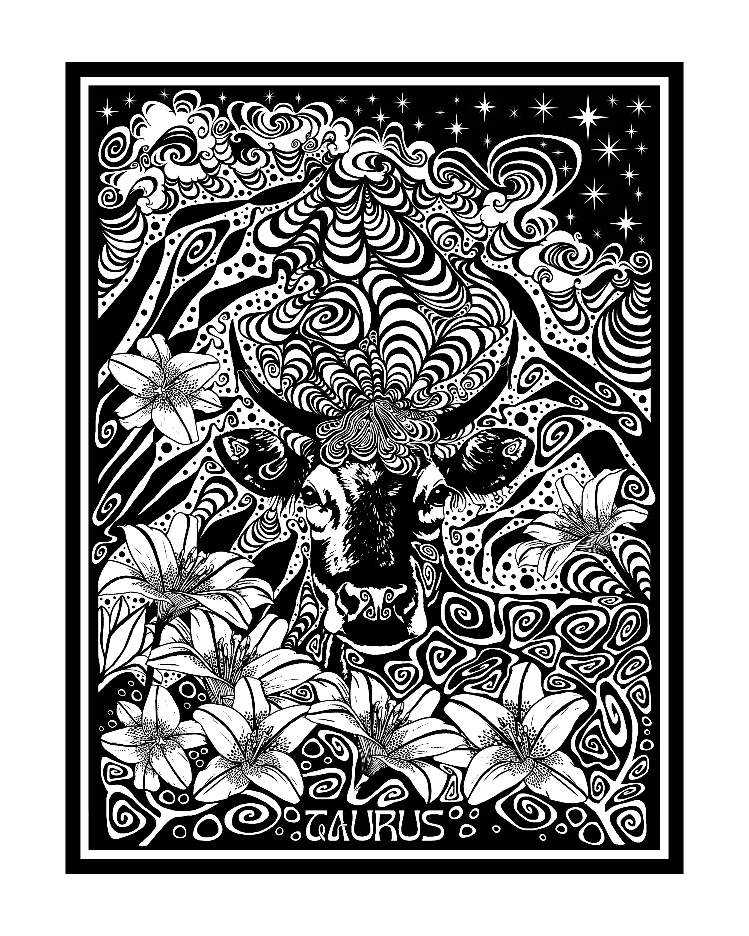 'Taurus' - Luxury Greetings Card