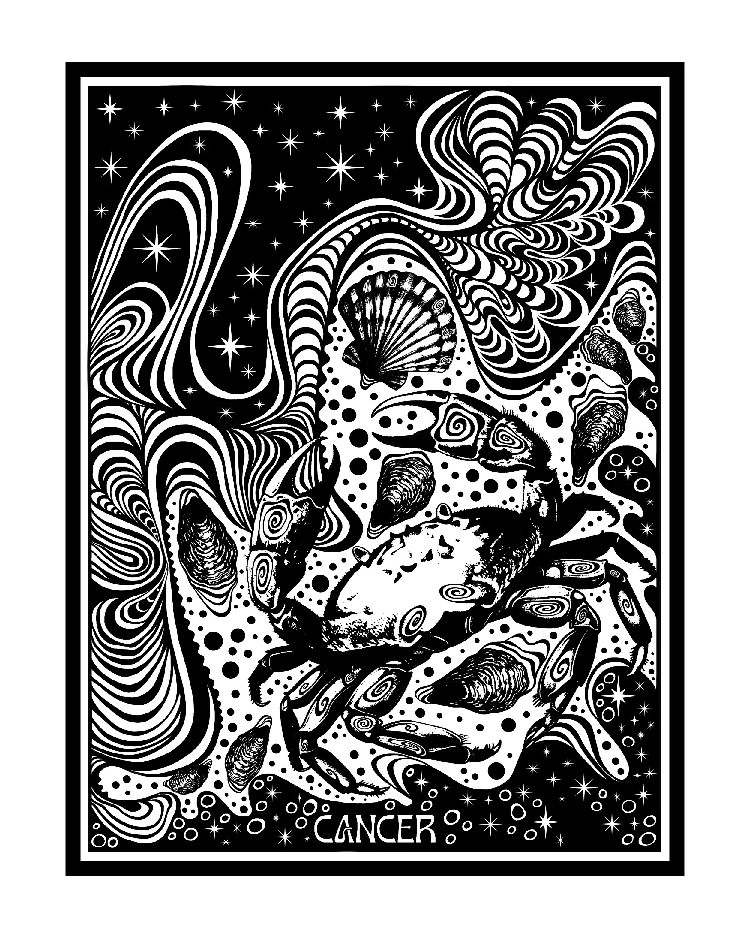 'Cancer' - Luxury Greetings Card