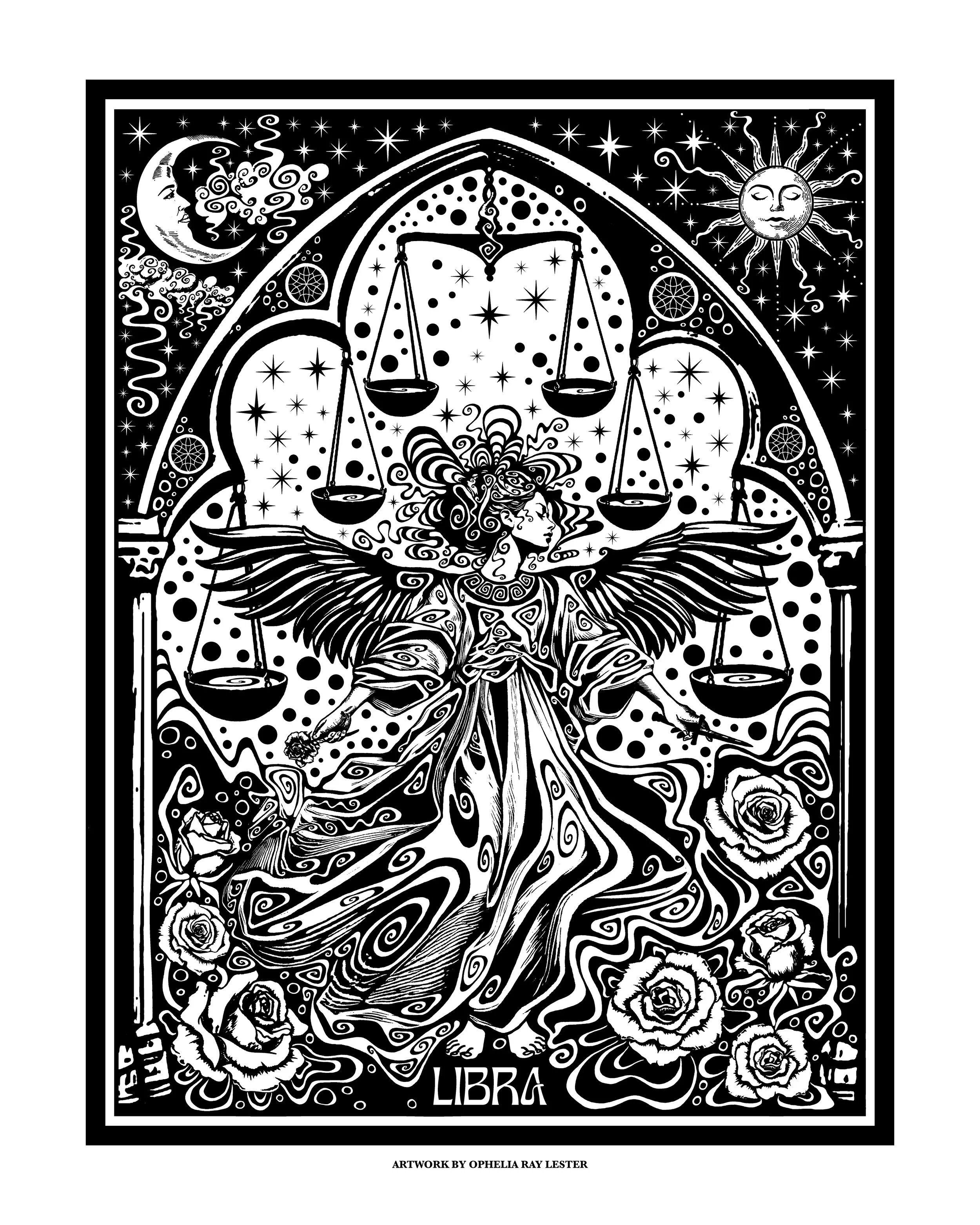 'Libra' - Fine Art Print - A4
