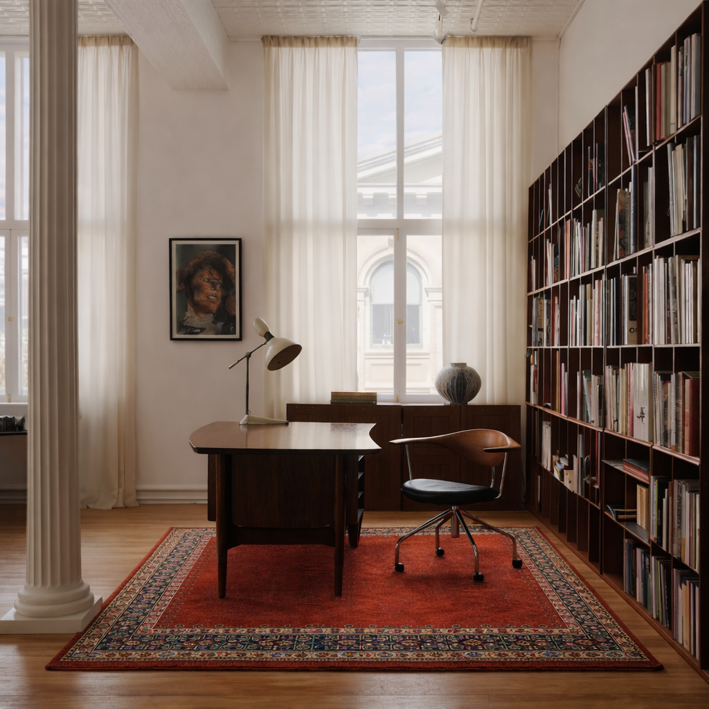 Red Khotan - 160.000 knots/m2  in hand spun natural dye chobi thread 