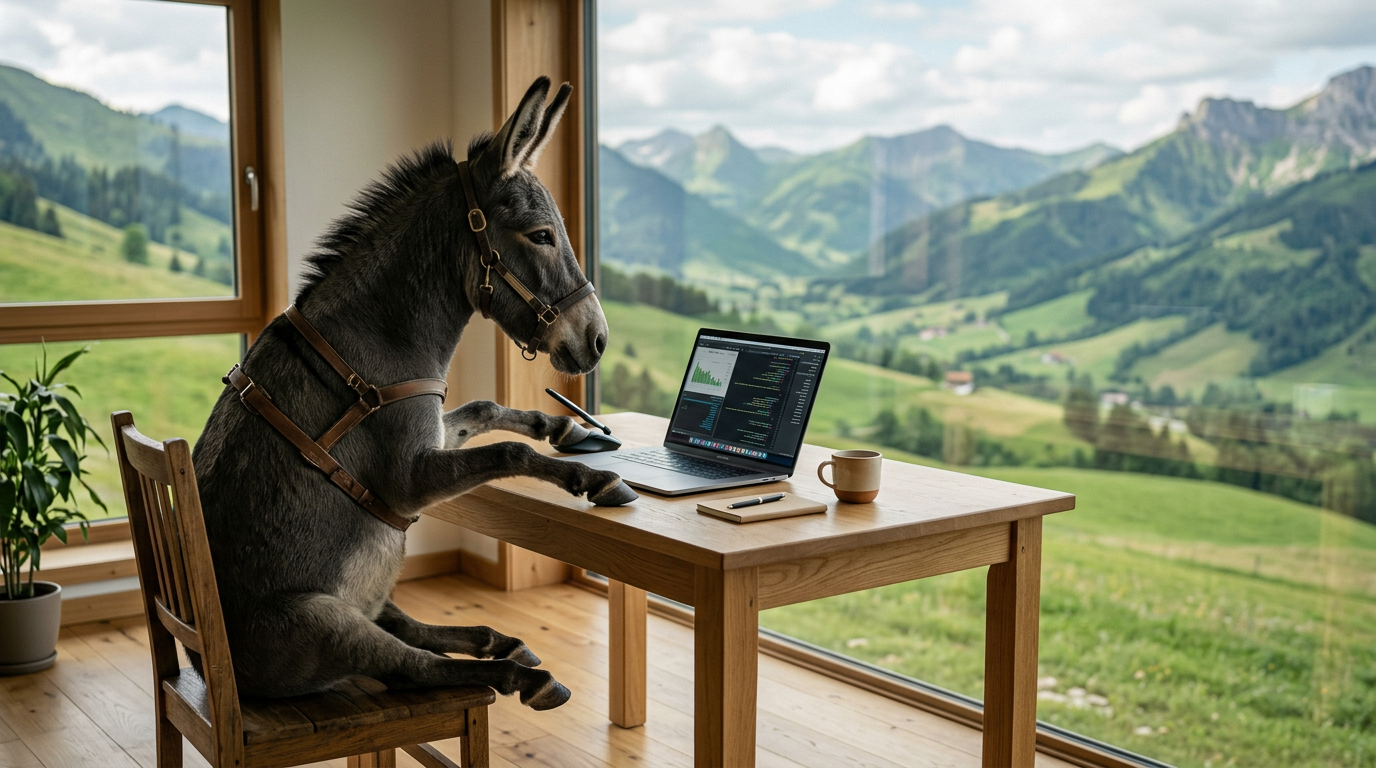 Firefly_Gemini+Flash_A+highly+realistic+gray+mule+working+on+a+laptop+at+a+minimal+wooden+desk+overlooking+253984.png