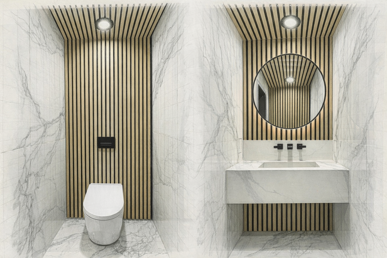 Powder room design study