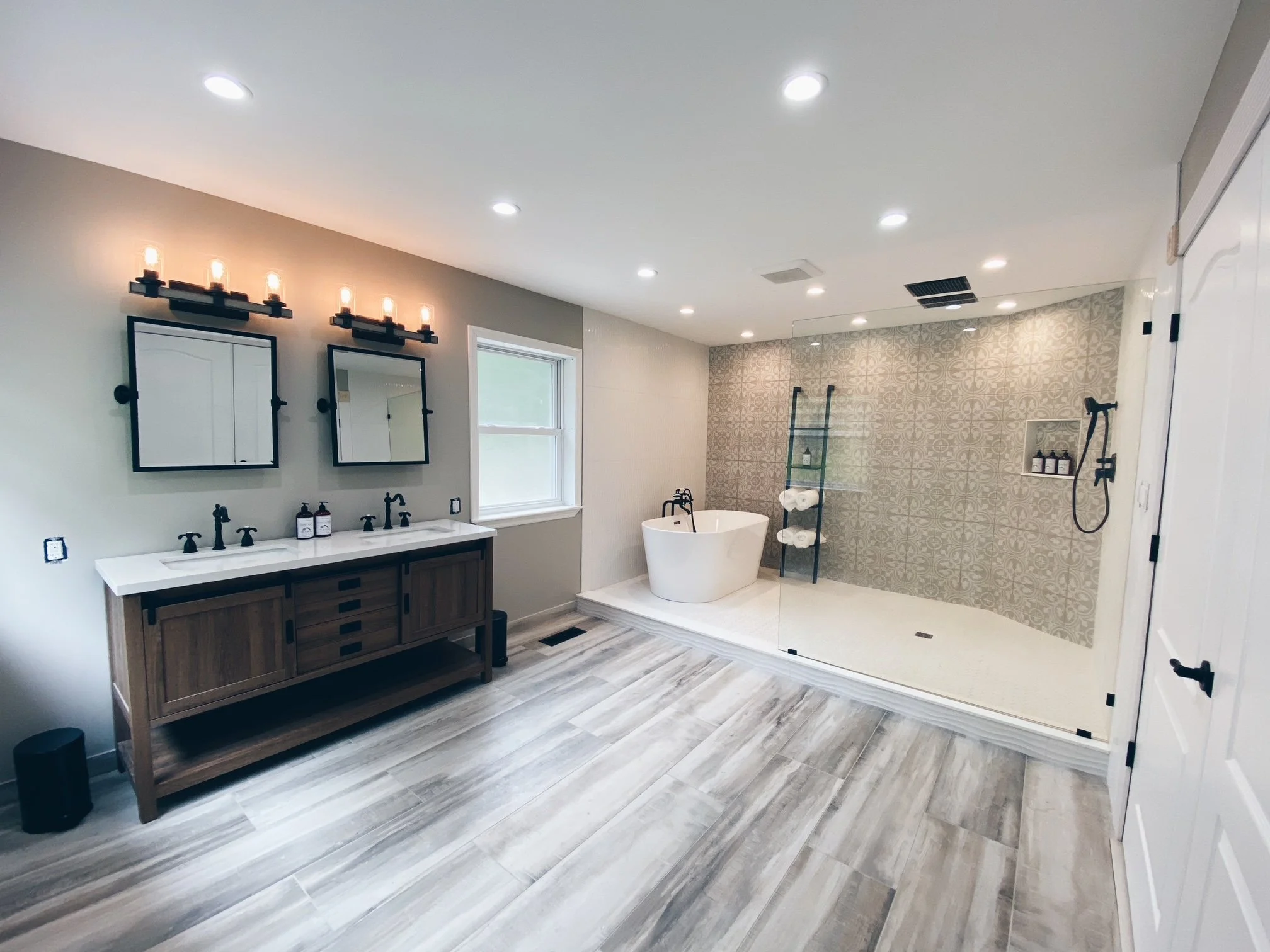 Modern Farmhouse Master Bath renovation, Poconos PA