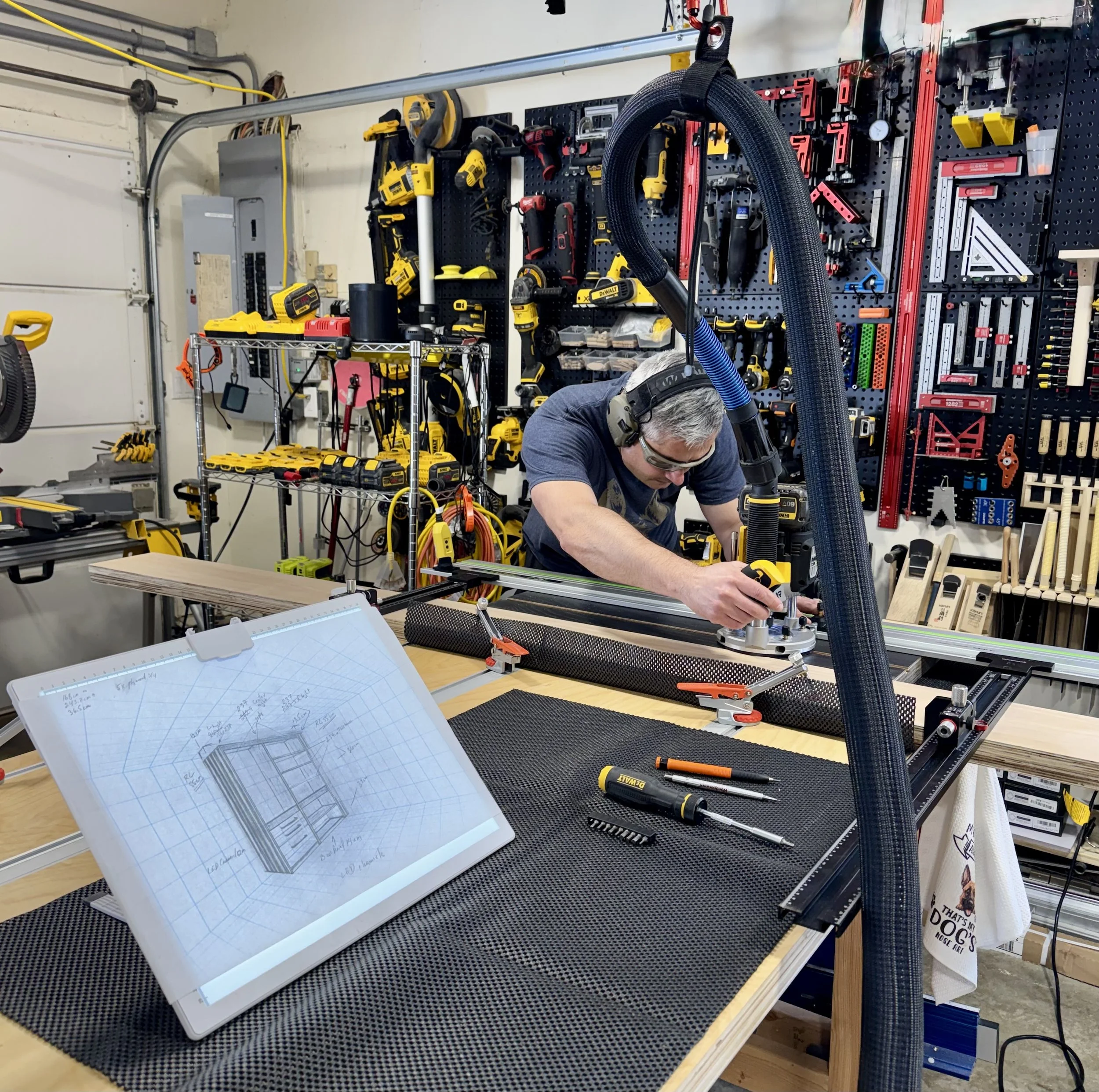 Igor in the BuildLab shop, Bedford NY