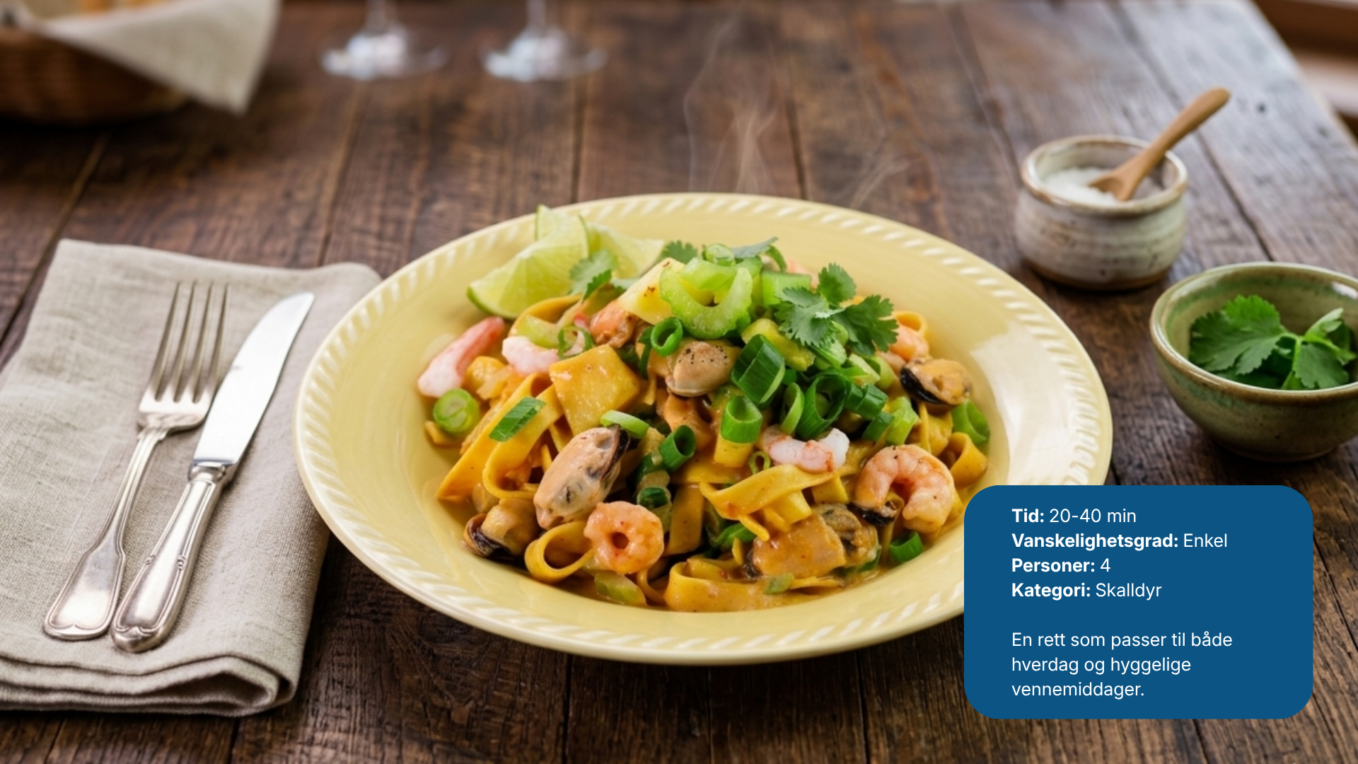 Pasta med Brødr. Remøs skalldyrmix