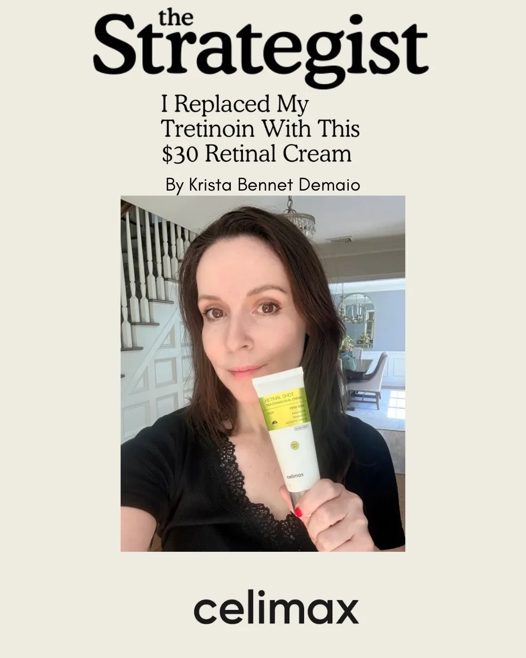 From first application to routine staple. @kbdemaio made the new @celimax.global Vita-A Retinal Shot Tightening Dual Cream a non-negotiable.