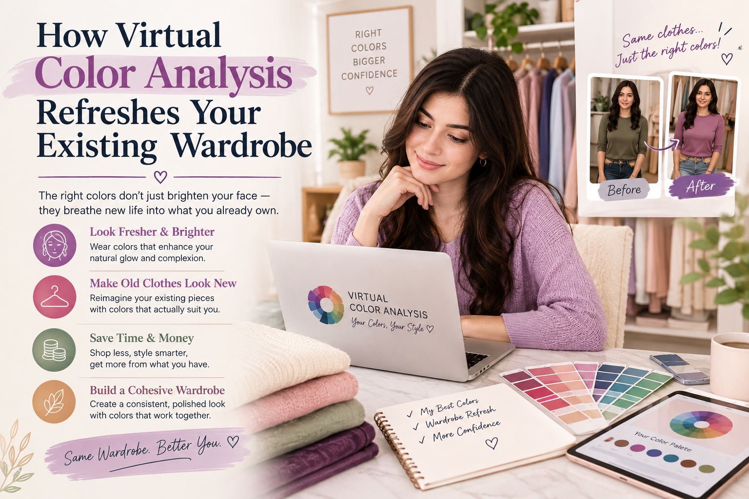 How Virtual Color Analysis Refreshes Your Existing Wardrobe