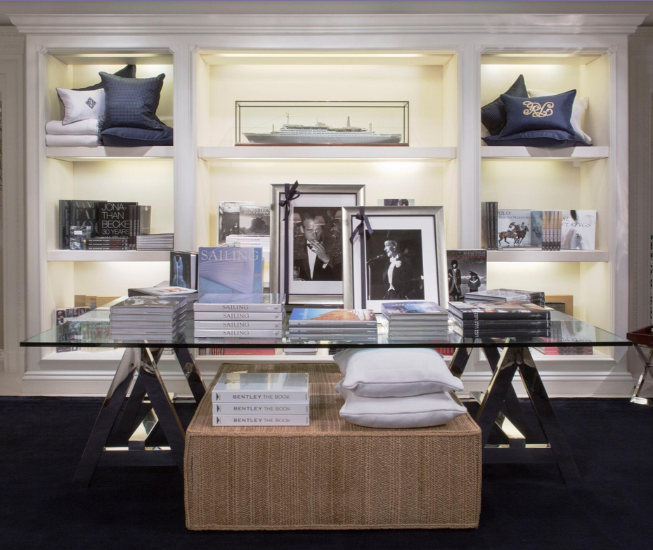 Alexander Mann product presentation, Ralph Lauren home collection, Curated Books Display